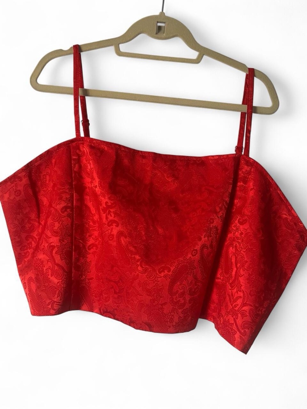 Sugar Thrillz Plus Hold Me Tender Brocade Top - Red